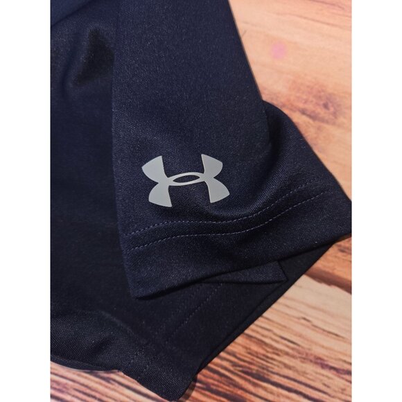 Under Armour Notre Dame Polo Shirt XL HeatGear Navy Blue Loose Fit Mens Apparel - Picture 6 of 7